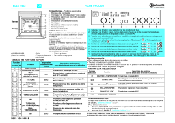 Bauknecht ELZE 4462 WS Oven Manuel utilisateur