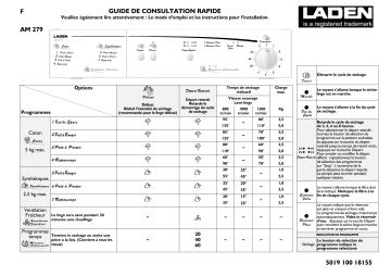 LADEN AM 279 Dryer Manuel utilisateur | Fixfr