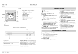 Whirlpool AKP 542 AV Oven Manuel utilisateur