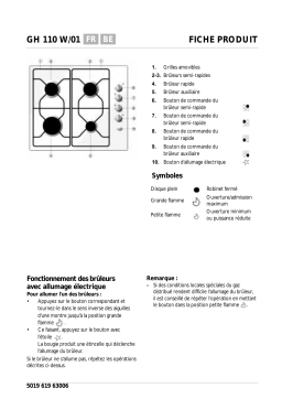 IKEA GH 110 W/01 Hob Manuel utilisateur