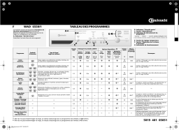 Bauknecht WAD 6560 Washing machine Manuel utilisateur