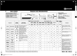 Bauknecht WAS 4549/G Washing machine Manuel utilisateur