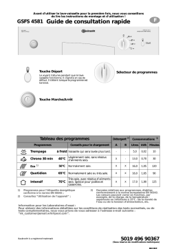 Bauknecht GSFS 4581 Dishwasher Manuel utilisateur