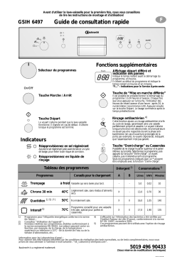 Bauknecht GSIH 6497/1 IN Dishwasher Manuel utilisateur
