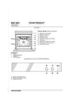 Bauknecht BSZ 4002 SW Oven Manuel utilisateur