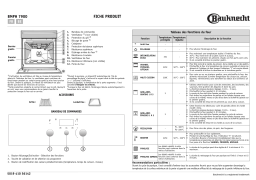 Bauknecht BMPH 7900 IN Oven Manuel utilisateur