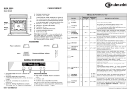 Bauknecht BLZH 5009 IN Oven Manuel utilisateur