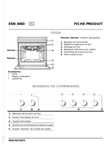 Bauknecht ESN 4483/C WS Oven Manuel utilisateur | Fixfr