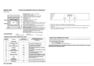 Bauknecht BMZH 4000 WS Oven Manuel utilisateur | Fixfr