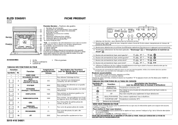 ELZD 5560/01 IN | ELZD 5560/01 AL-SW | Bauknecht ELZD 5560/01 AL-ST Oven Manuel utilisateur | Fixfr