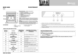Bauknecht BMZE 4006 IN Oven Manuel utilisateur