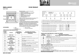 Bauknecht EMZA 4466/01 WS Oven Manuel utilisateur
