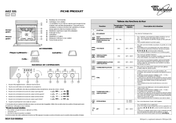 Whirlpool AKZ 531/AV Oven Manuel utilisateur