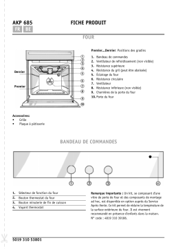 Whirlpool AKP 685 IX Oven Manuel utilisateur