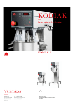 Varimixer Kodiak10 Manuel utilisateur