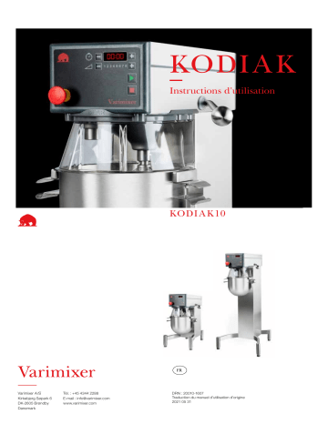 Mode d'emploi | Varimixer Kodiak10 Manuel utilisateur | Fixfr