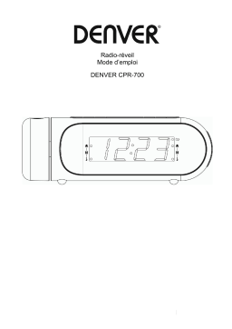 Denver CPR-700 Clockradio Manuel utilisateur