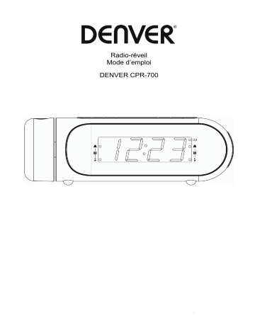 Denver CPR-700 Clockradio Manuel utilisateur | Fixfr