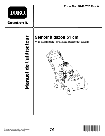 Toro 20in Turf Seeder Manuel utilisateur | Fixfr