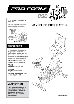 ProForm CSC Exercise Bike Manuel utilisateur