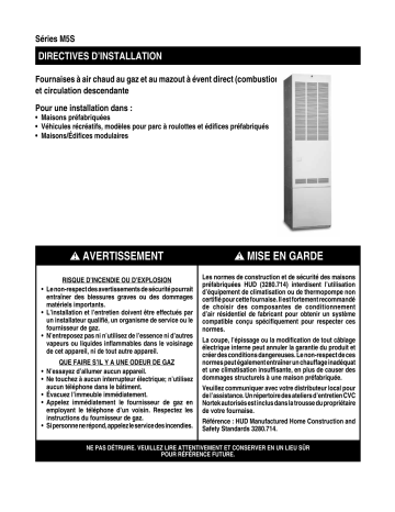 Guide d'installation | Intertherm M5S Manuel utilisateur | Fixfr