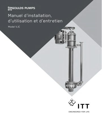 Mode d'emploi | ITT Goulds Pumps VJC Manuel utilisateur | Fixfr