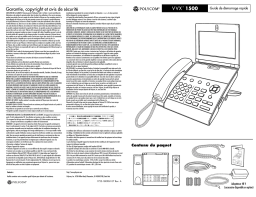 Poly VVX 1500 D Guide de démarrage rapide