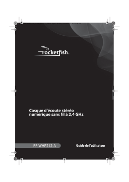 RocketFish RF-WHP212 Over-the-Ear 2.4GHz Digital Wireless Stereo Headphones Manuel utilisateur