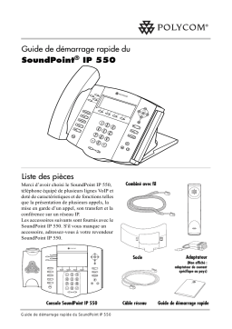 Poly soundpoint ip 550 Guide de démarrage rapide