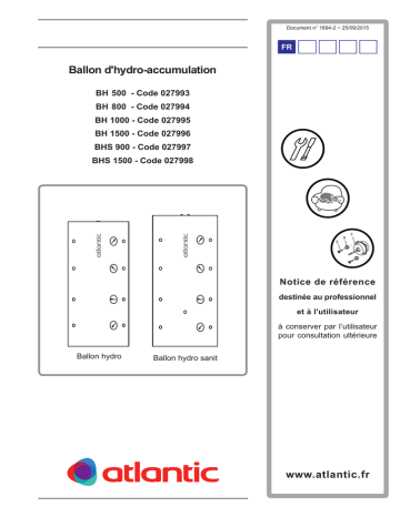 Atlantic BALLON HYDRO ACCUMULATION 8 PIQUAGES 2 Manuel du propriétaire | Fixfr