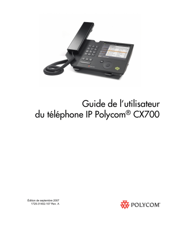 Poly CX700 Mode d'emploi | Fixfr