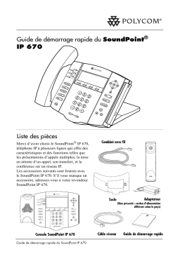 Poly SoundPoint IP 670 Guide de démarrage rapide