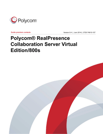 Guide de démarrage rapide | Poly RealPresence Collaboration Server 800s Manuel utilisateur | Fixfr