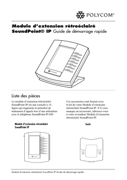 Poly SoundPoint IP Backlit Expansion Module Guide de démarrage rapide