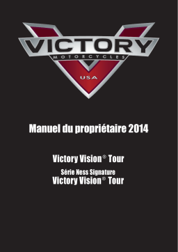 Victory Motorcycles Victory Vision Tour 2014 Manuel du propriétaire