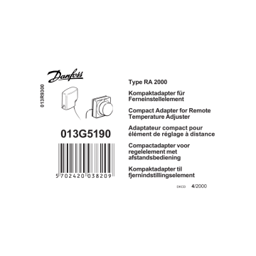 Danfoss 013-7045 Guide d'installation | Fixfr