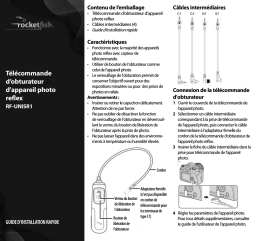 RocketFish RF-UNISR1 3' Wired Remote Shutter Control Guide d'installation rapide