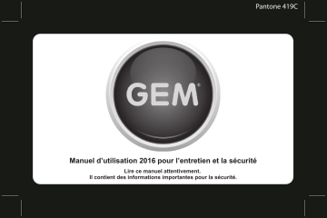 GEM eM1400 INTL 2016 Manuel du propriétaire | Fixfr