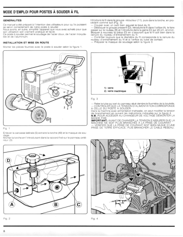 853 MIG 210 | 855 MIG 260 | 850 MIG 160 | Mode d'emploi | Cebora 851 MIG 180 Manuel utilisateur | Fixfr