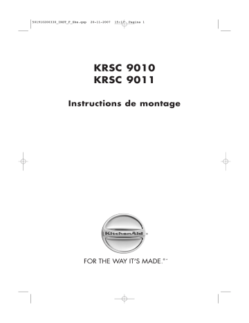 Whirlpool KRSC 9010/I Guide d'installation | Fixfr