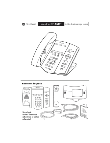 Poly SoundPoint IP 450 Guide de démarrage rapide | Fixfr