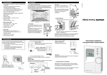 Atlantic THERMOSTAT D'AMBIANCE 072122 Manuel du propriétaire | Fixfr