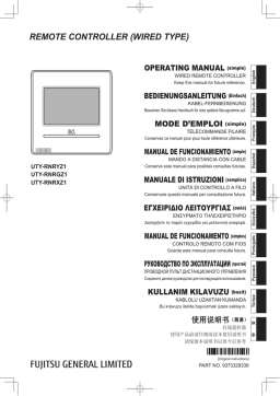 Atlantic Télécommande VRF filaire à écran tactile (UTY-RNRYZ1) Manuel du propriétaire