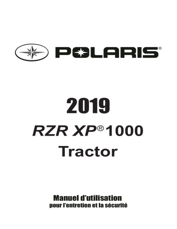 RZR Side-by-side RZR XP 1000 Tractor 2019 Manuel du propriétaire | Fixfr