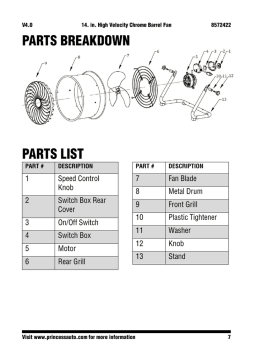 Power Fist 8572422 14 in. High-Velocity Chrome Barrel Fan Manuel utilisateur