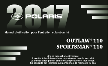 Youth Outlaw 110 / Sportsman 110 | ATV or Youth SPORTSMAN 110 EFI 2017 Manuel du propriétaire | Fixfr