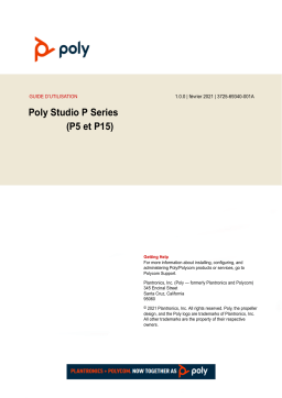 Poly Studio P5 Mode d'emploi