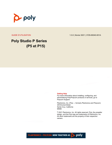 Studio P15 | Poly Studio P5 Mode d'emploi | Fixfr