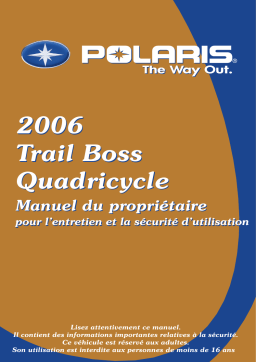 ATV or Youth Trail Boss Quadricycle 2006 Manuel du propriétaire