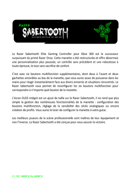 Razer Sabertooth Console Manuel utilisateur